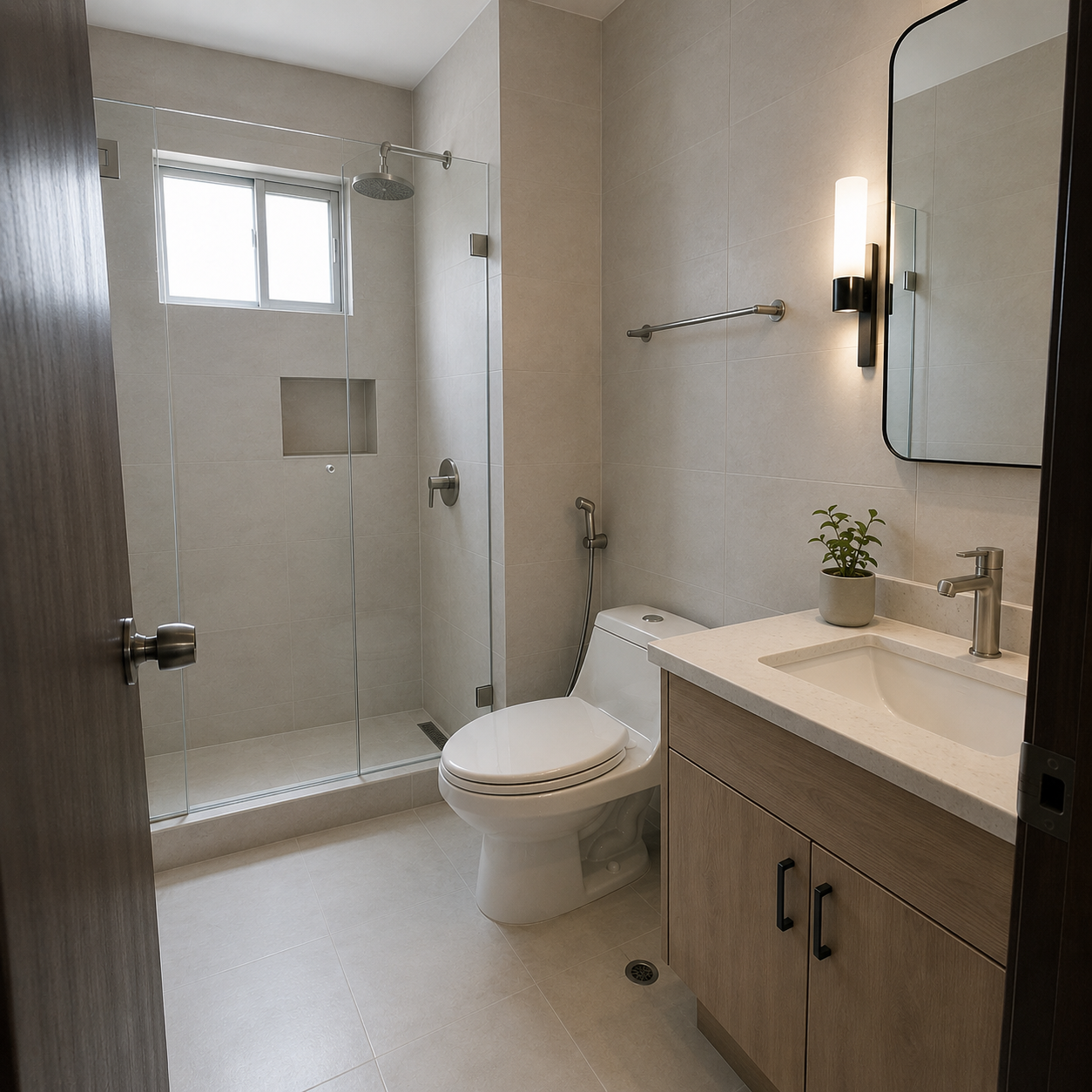 Renovación de baño, visualización de la propuesta renovada